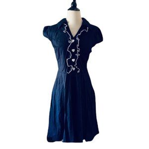 Yellow star dress retro